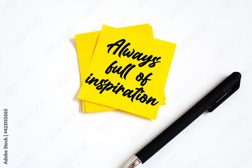 Text always full of inspiration on the short note texture background Text always full of inspiration on the short note texture background
