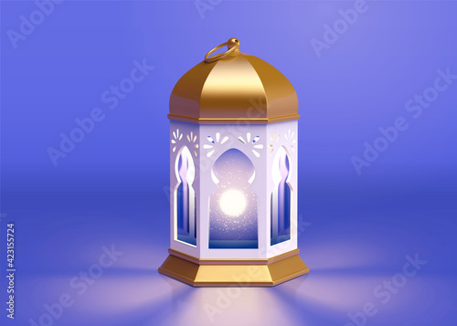 3d metal Ramadan lantern