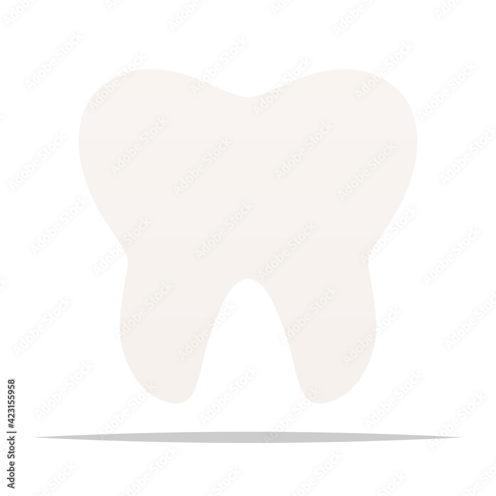 White tooth vector isolated illustration White tooth vector isolated illustration