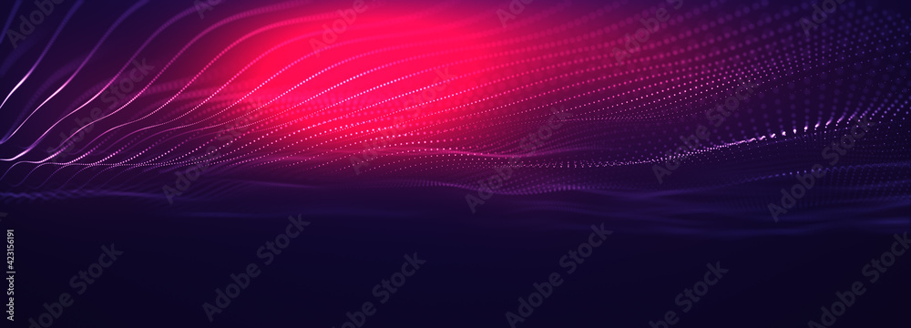 Neon smooth wave digital abstract background Neon smooth wave digital abstract background