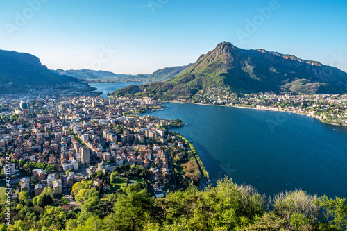 Obraz na płótnie Panoramica lago di Como