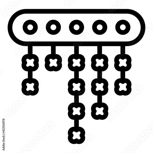 Cyber cipher icon. Outline cyber cipher vector icon for web design isolated on white background