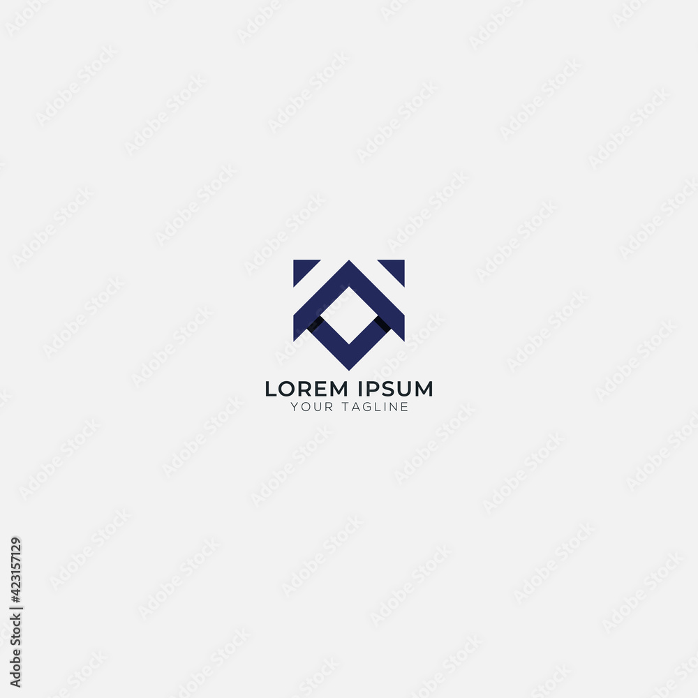 abstract fox logo square modern abstract fox logo square modern