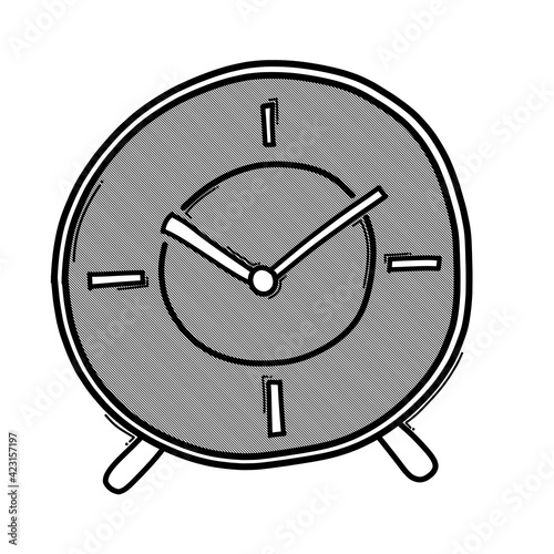 Clock doodle vector icon. Drawing sketch illustration hand drawn line eps10