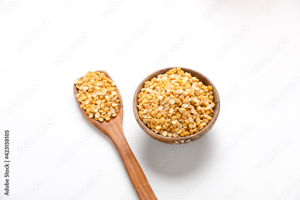 Dried chickpeas in bowl isolated on white background. Dried chickpeas in bowl isolated on white background.