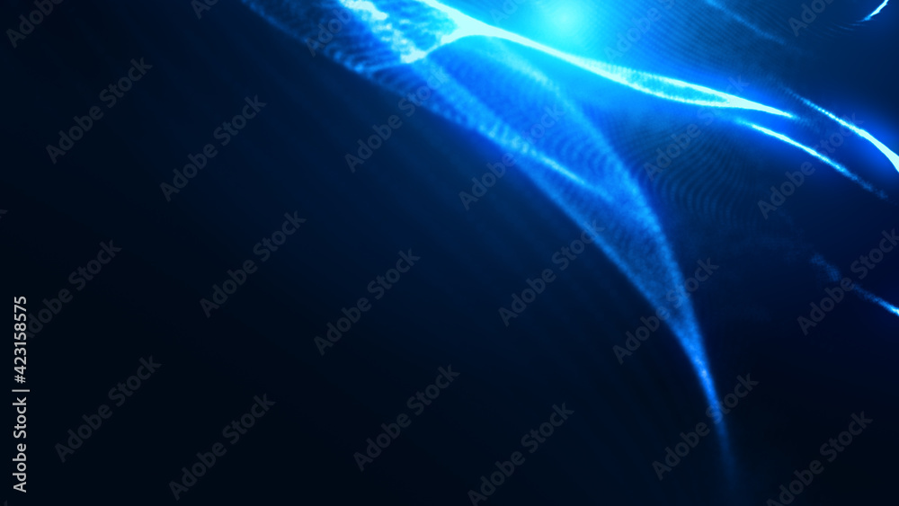 Dot blue wave light screen gradient texture background. Abstract ai technology big data digital background. 3d rendering. Dot blue wave light screen gradient texture background. Abstract ai technology big data digital background. 3d rendering.