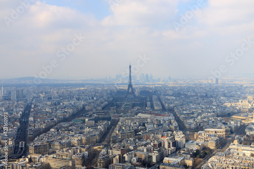 Magestic panorama of Paris with Eiffel tower © Vladimir Liverts