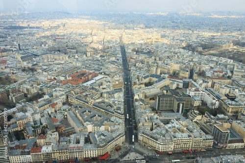 Wide panorama of Paris