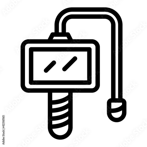 Endoscope device icon. Outline endoscope device vector icon for web design isolated on white background