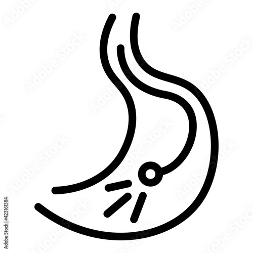 Endoscopy icon. Outline endoscopy vector icon for web design isolated on white background