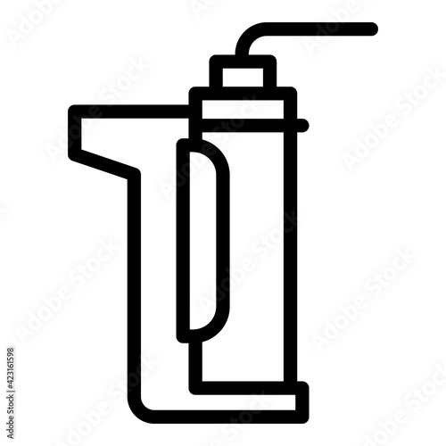 Silicone caulk gun icon. Outline silicone caulk gun vector icon for web design isolated on white background