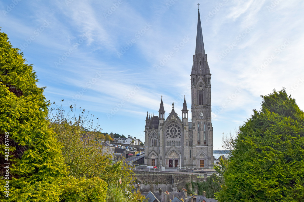 Saint Colman Cathedral in Cobh, port of Cork, Ireland