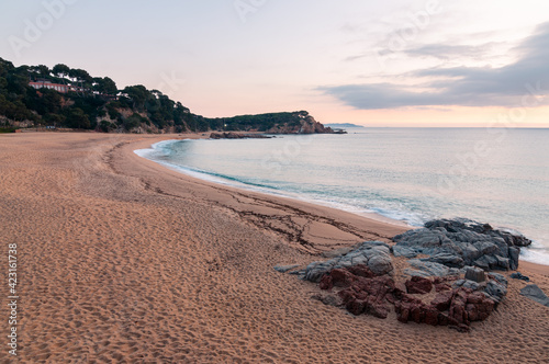 beach de sa conca at playa d'aro ,spain photo