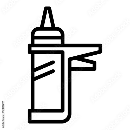 Seal pistol icon. Outline seal pistol vector icon for web design isolated on white background