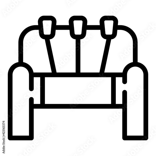 Loom machinery icon. Outline loom machinery vector icon for web design isolated on white background