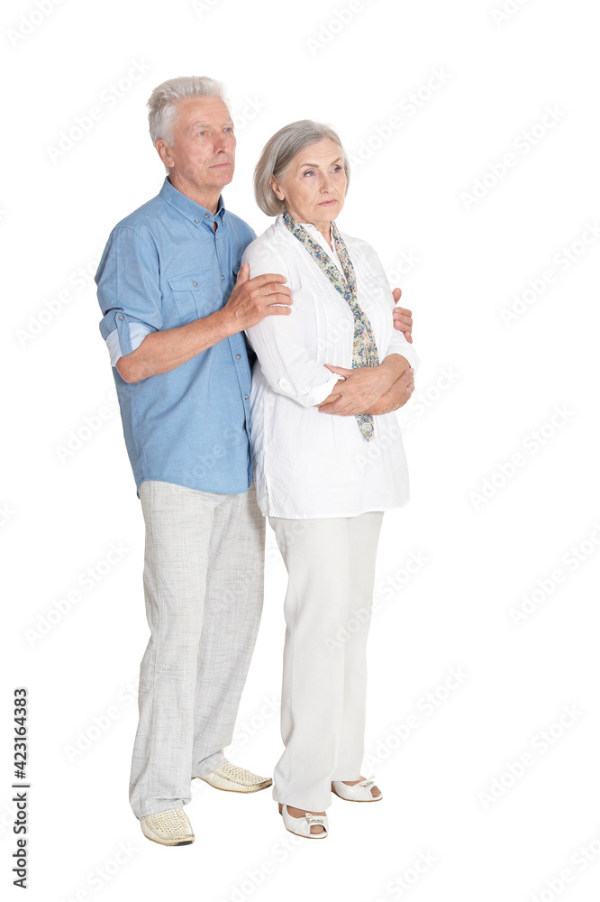 portrait of happy senior couple isolated portrait of happy senior couple isolated