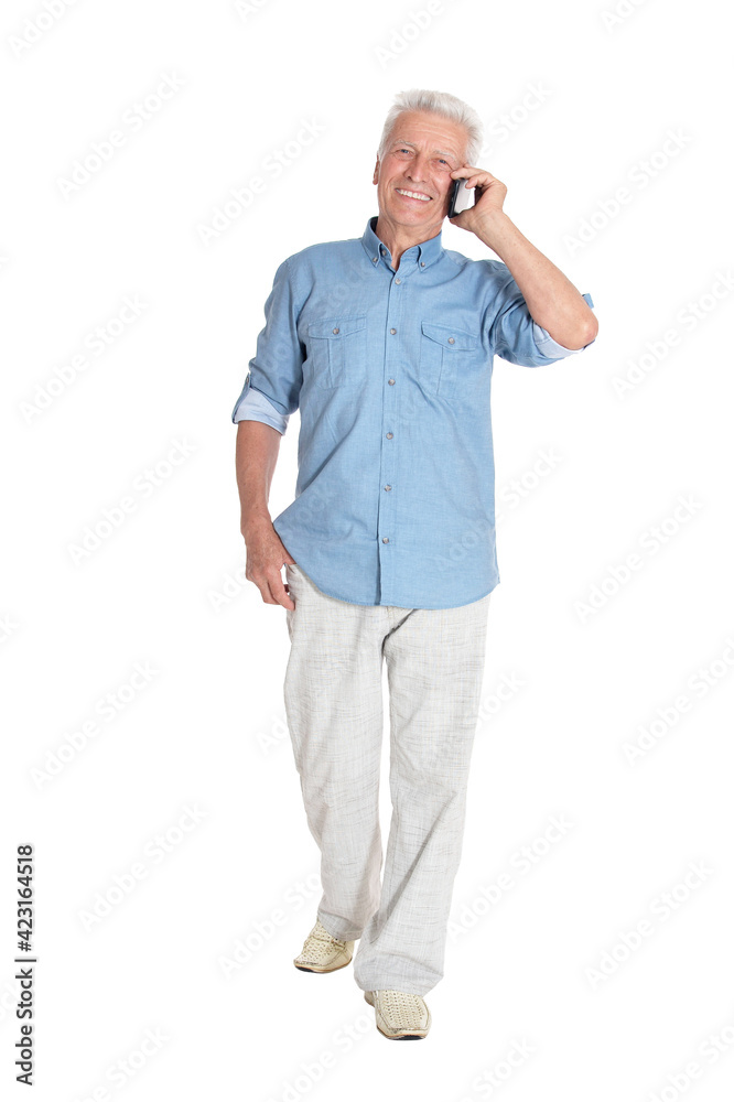 happy senior man in shirt happy senior man in shirt