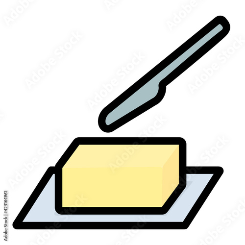 シンプルでかわいいバターのイラスト