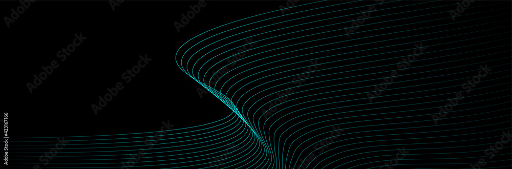 Modern black and blue wave background Modern black and blue wave background