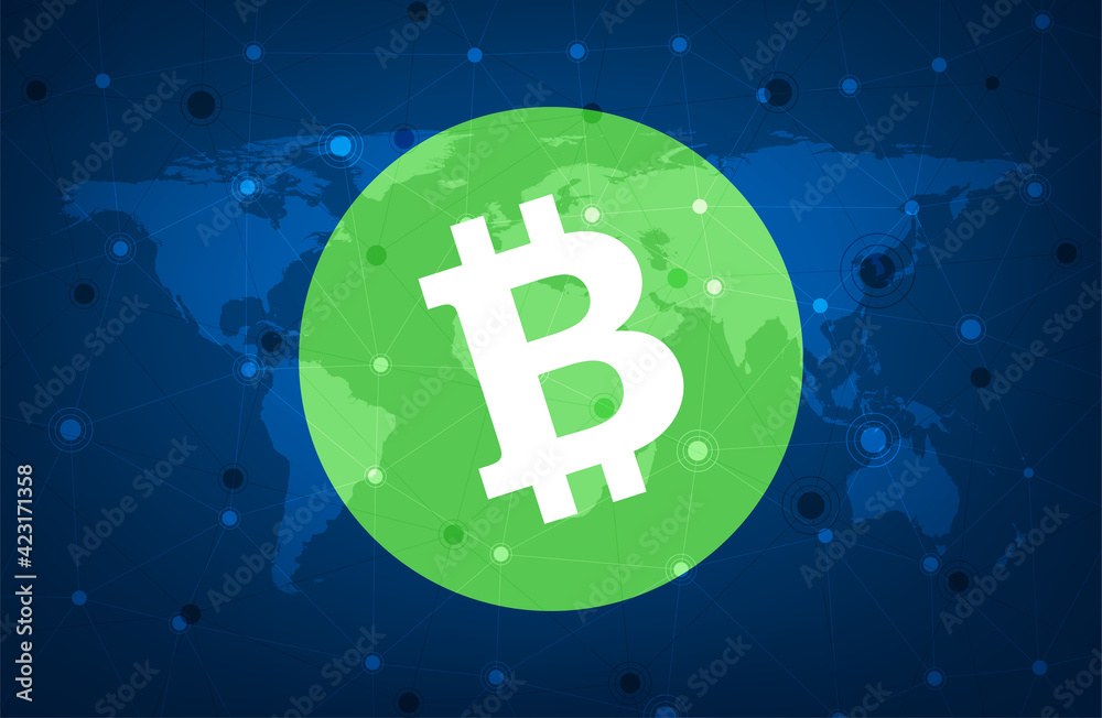 Abstract Bitcoin cash cryptocurrency wireframe global mesh background. Abstract Bitcoin cash cryptocurrency wireframe global mesh background.