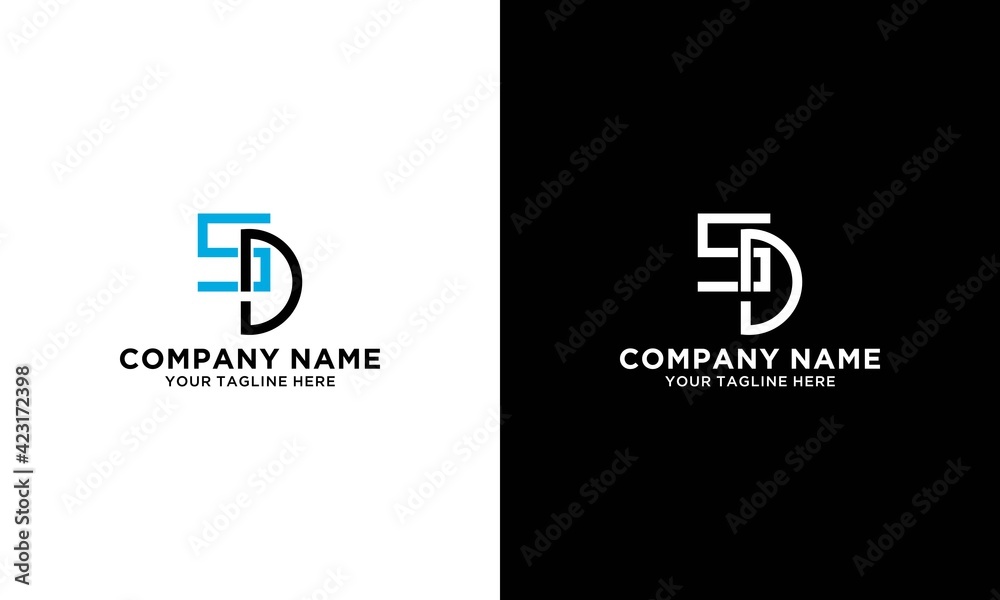 S and D monogram logo design S and D monogram logo design