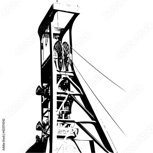 Coal Mine Elevator Bergwerk Mine Schacht Aufzug