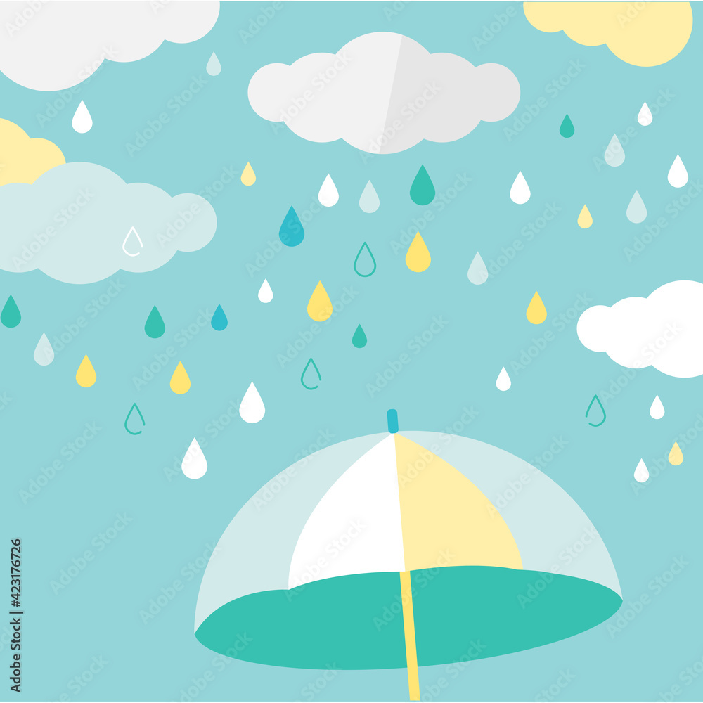雨の日のナチュラル・シンプル背景イラスト
雨の日のナチュラル・シンプル背景イラスト