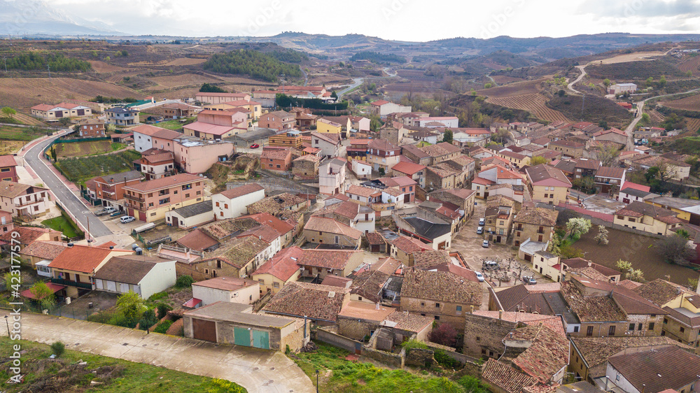 aerial view of laguardia town, Spain
