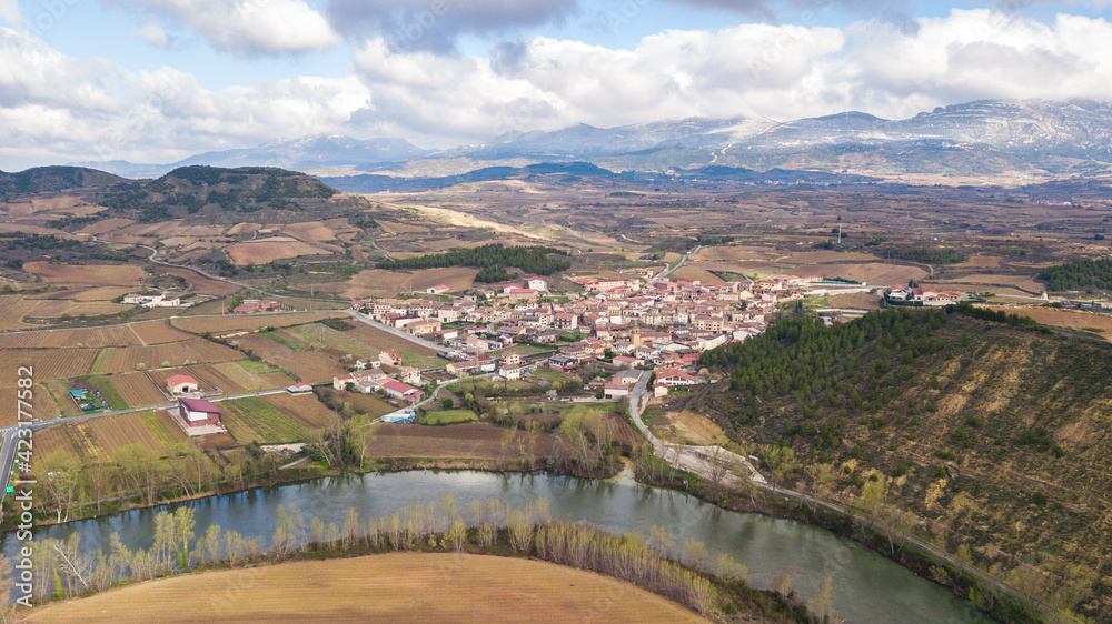 aerial view of laguardia town, Spain