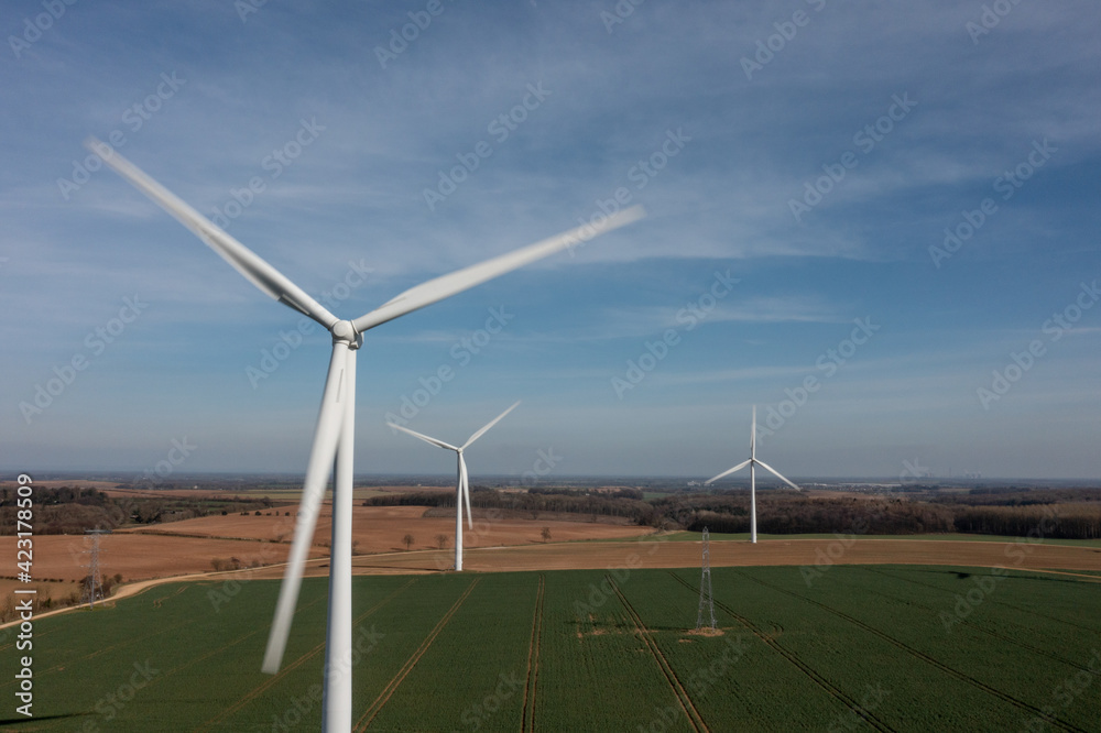 Wind Farm turbines near Leeds in west Yorkshire providing renewable green energy for the United Kingdom. Wind Farm turbines near Leeds in west Yorkshire providing renewable green energy for the United Kingdom.