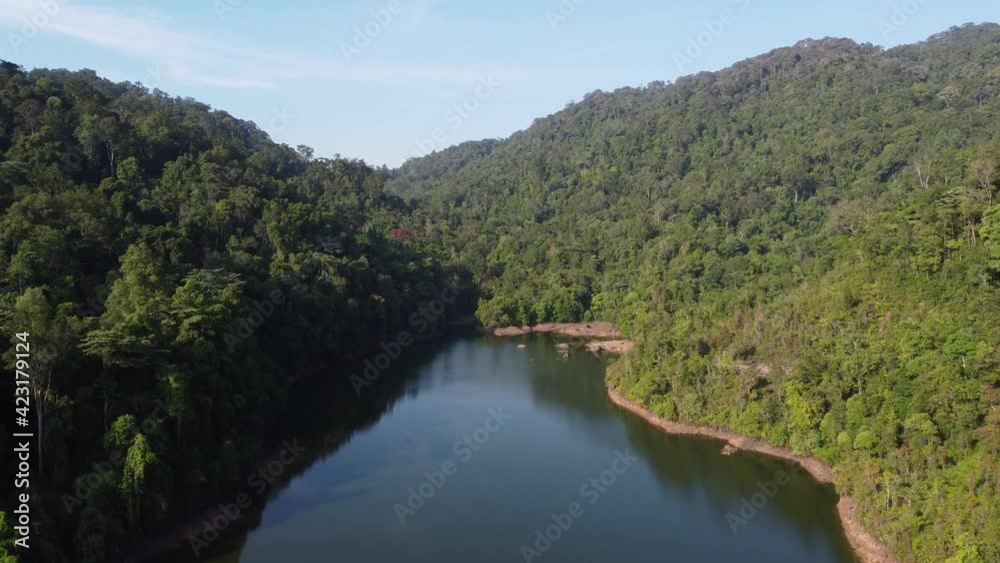Aerial lake at rainforest of Penang, Malaysia Aerial lake at rainforest of Penang, Malaysia
