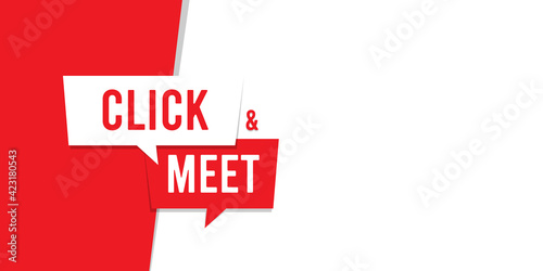 Click and meet speech vector illustration