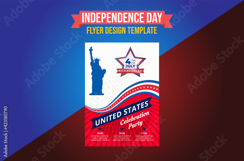 Happy independence day 4 th july, United states of america day. United states of america independence day. 4th july Happy independence day flyer design template. USA symbol, fourth of july Independenc photo