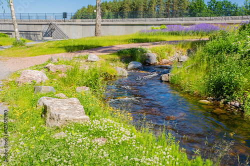 View of The City Brook, Imatra, Finland