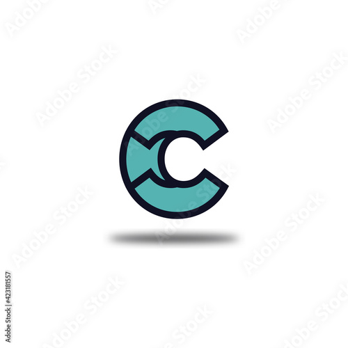 Letter C logo, company logo, dynamic, minimalism, simple logo template, alphabet letters, for companies and individuals, business promotion and advertising