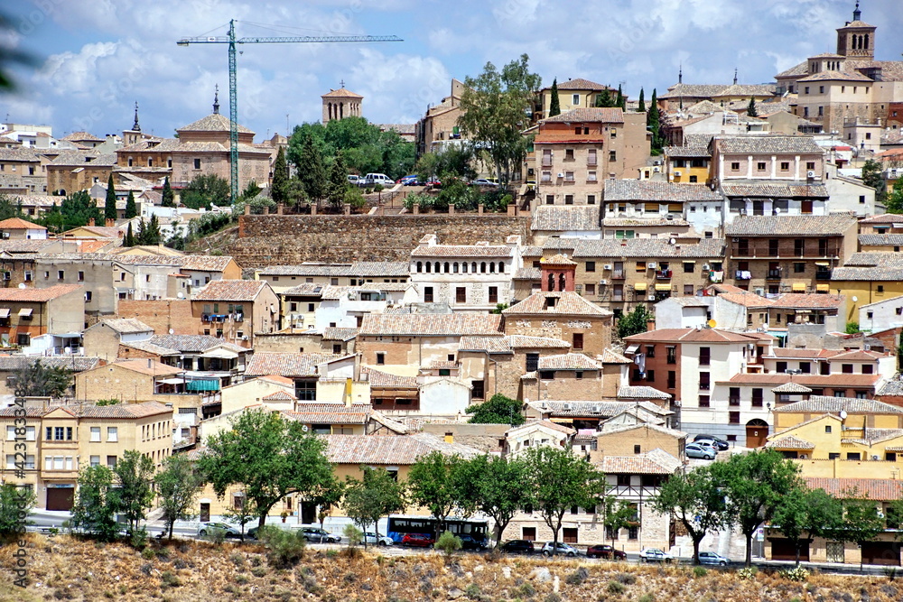 Fototapeta premium Panorama of the old city of Toledo, the former capital of Spain.