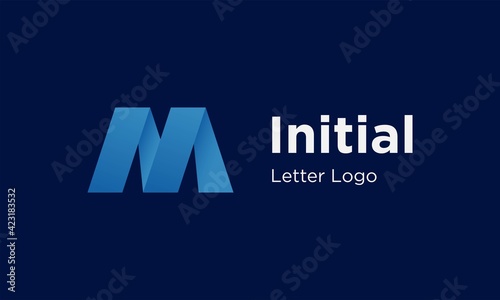 Initial Letter M Logo Design.