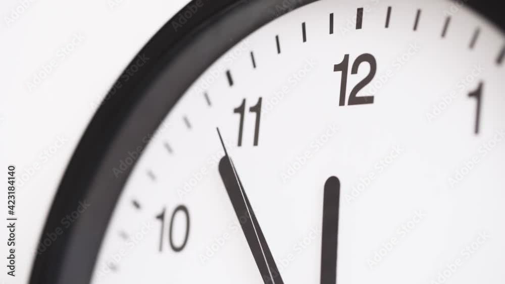 Close up video of clock face on wall Close up video of clock face on wall