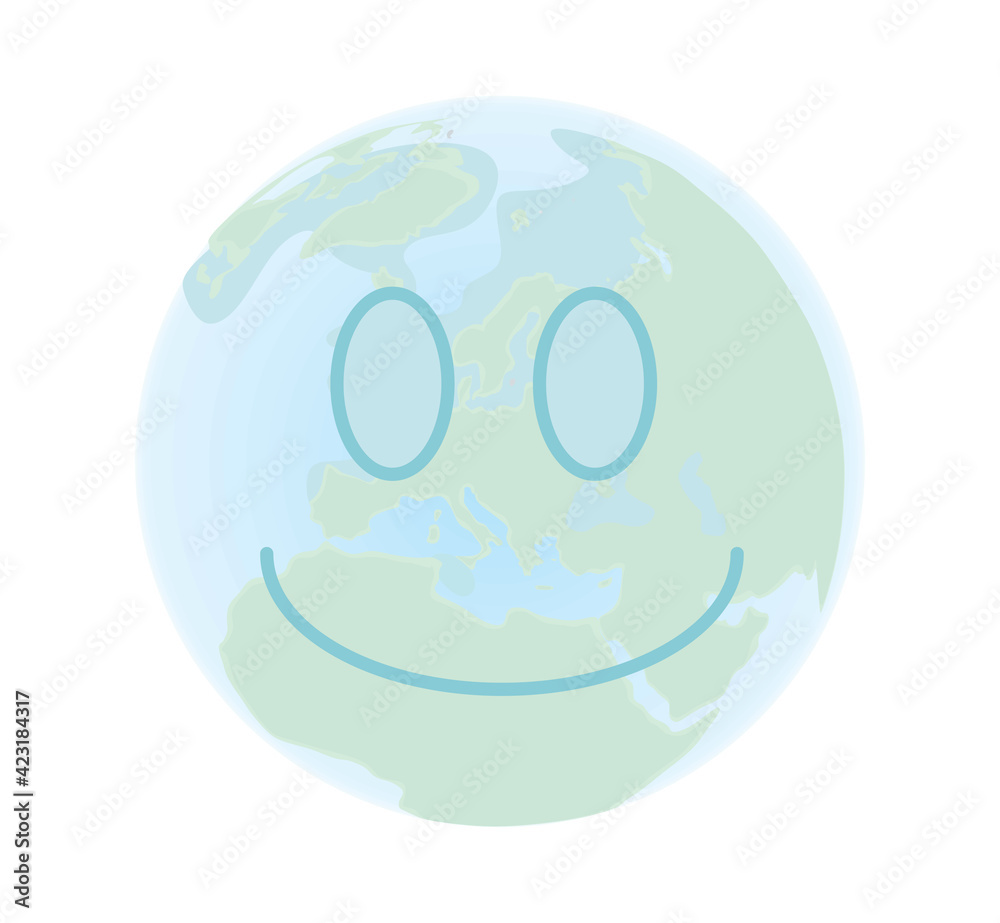 World smile icon. vector illustration
