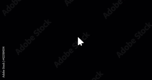 Animation of pressing pause or playing video player. Watching videos. 4K animation with alpha channel
