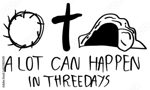 A lot Can Happen in tree Days.vector christian .