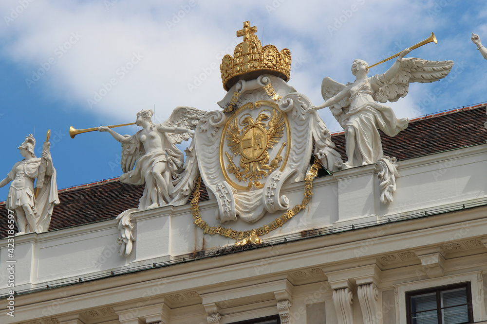 building (reichkanzleitrakt) at the imperial palace (hofburg) in vienna (austria)