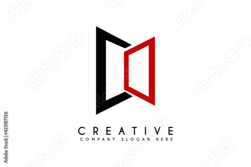 Door logo design vector illustration. Door icon design. Suitable for business and Furniture logos isolated on white background