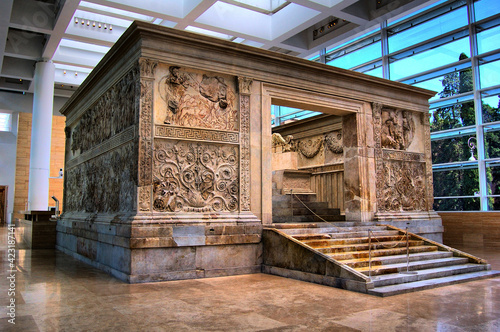 Main monuments and points of interest in the city of Rome (Italy). Ara Pacis
