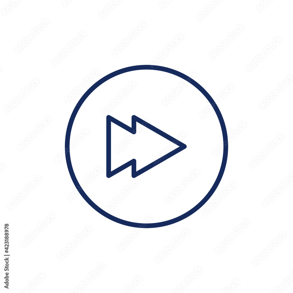 Music forward flat play vector icon, line art icon, music icon pack, multimedia button vector illustration icon Music forward flat play vector icon, line art icon, music icon pack, multimedia button vector illustration icon
