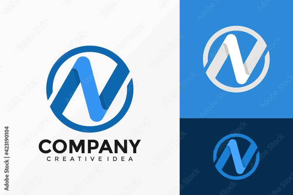 Letter N Circle Company Logo Vector Design. Abstract emblem, designs concept, logos, logotype element for template. Letter N Circle Company Logo Vector Design. Abstract emblem, designs concept, logos, logotype element for template.