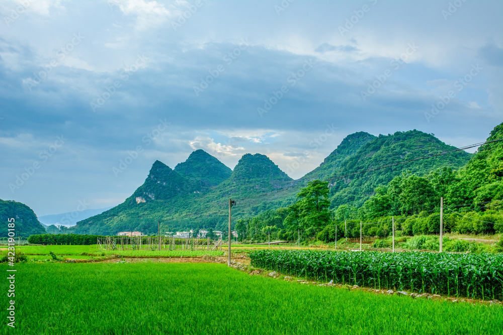 landscape with mountains and blue sky landscape with mountains and blue sky