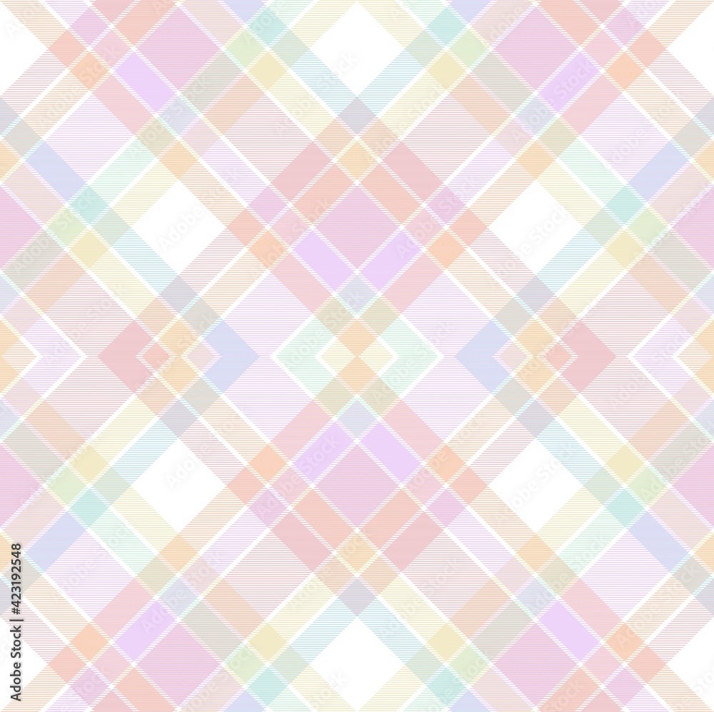 Rainbow Pastel Argyle Plaid Tartan textured Seamless Pattern Design Rainbow Pastel Argyle Plaid Tartan textured Seamless Pattern Design