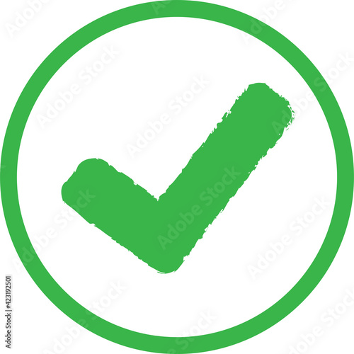 Tick icon accept approve sign design