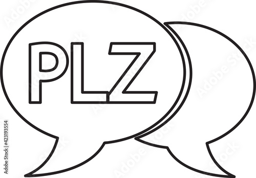 internet acronym chat bubble icon sign design